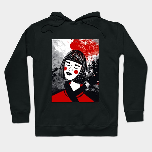 Asian woman illustration Hoodie by Nastya Li